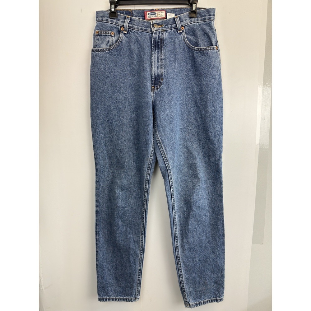 Vintage Old Navy‎ Blue Jeans Tapered Leg Women's 12 High Rise Y2K Cotton 32X31